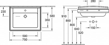 Раковина Villeroy & Boch Hommage 710175R1 - фото 116642