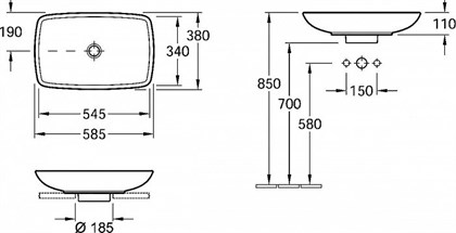Раковина Villeroy & Boch Loop & Friends 515400R1 - фото 116717