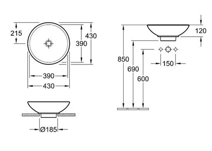 Рукомойник Villeroy & Boch Loop & Friends 5144 00R1 - фото 116724