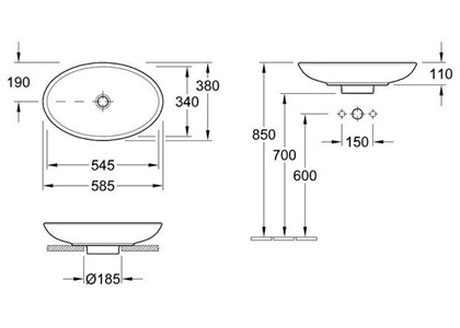 Раковина Villeroy & Boch Loop & Friends 5151 00R1 - фото 116746