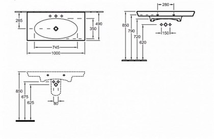 Раковина Villeroy & Boch La Belle 612411R1 - фото 116769