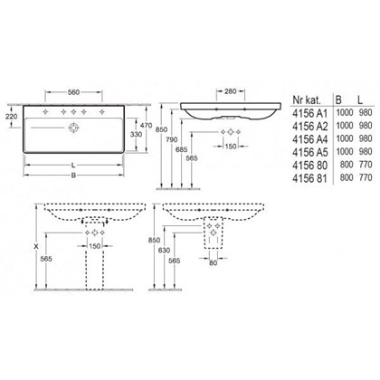 Раковина Villeroy & Boch Avento 4156A5R1 - фото 116790