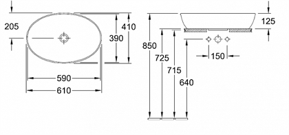 Раковина Villeroy&Boch Artis 4198 6101 альпийский белая - фото 116792