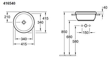 Раковина Villeroy&Boch Architectura 4165 4001 - фото 116816