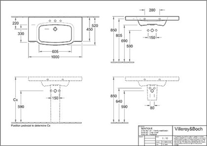 Раковина Villeroy&Boch Sentique 5142 A0R1 белая alpin ceramicplus - фото 116834