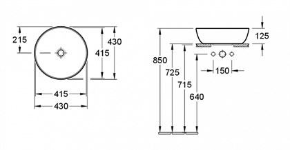 Раковина Villeroy&Boch Artis 4179 43R1 d43 см - фото 116870