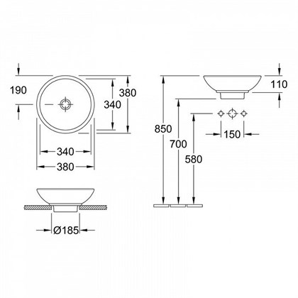 Раковина Villeroy&Boch Loop & Friends 5148 00R1 - фото 116911
