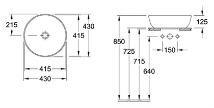Раковина Villeroy&Boch Artis 4179 4301 alpin 43 см - фото 116920