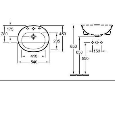 Раковина Villeroy&Boch O.novo 4160 5501 - фото 116943