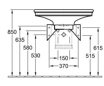 Раковина Villeroy&Boch Amadea 7185 A1R1 75x57 см с 3 отверстиями под смеситель - фото 116951