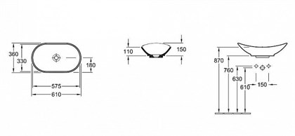 Раковина Villeroy&Boch My Nature Plus 4110 60R1 - фото 116969
