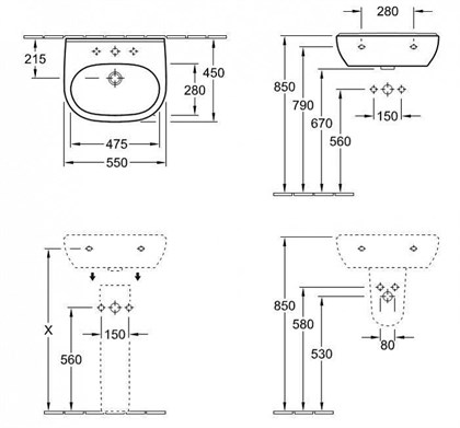 Раковина Villeroy&Boch O.novo 5160 5501 - фото 116977