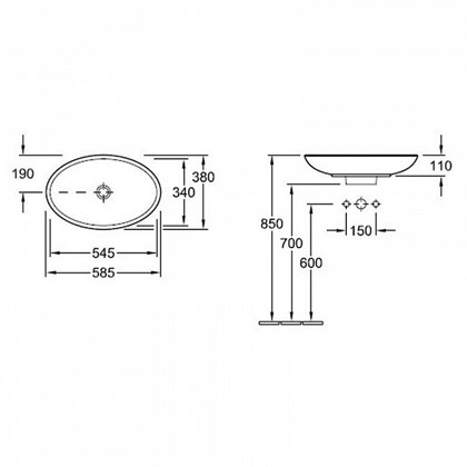 Раковина Villeroy&Boch Loop&Friends 515100 R1 белая alpin ceramicplus - фото 116984
