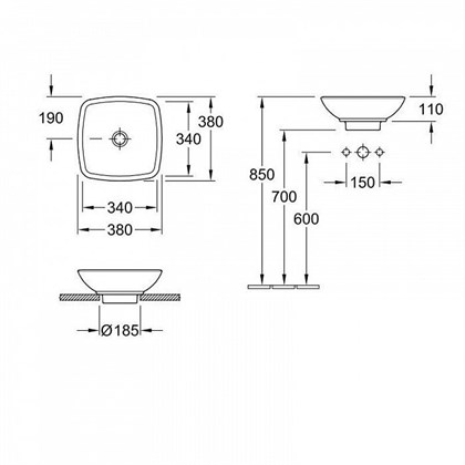 Раковина Villeroy&Boch Loop & Friends 5149 00R1 - фото 116998