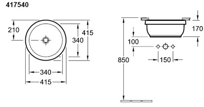 Раковина Villeroy&Boch Architectura 4175 4001 - фото 117003