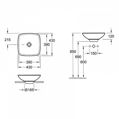 Раковина Villeroy&Boch Loop&Friends 5149 10R1 - фото 117017