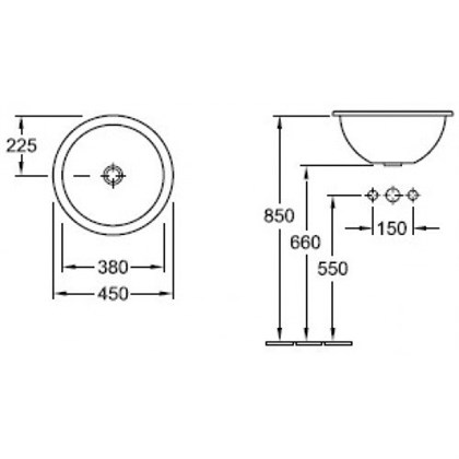 Раковина Villeroy&Boch Loop&Friends 6140 4501 d45 см альпийский белая - фото 117048