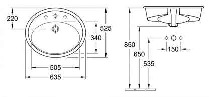 Раковина Villeroy&Boch Amadea 6198 A1R1 alpin - фото 117062