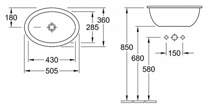 Раковина Villeroy&Boch Loop&Friends 6155 10R1 alpin - фото 117080