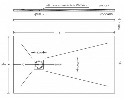 Душевой поддон Zenon Focus Slate Nieve 120х80 см - фото 117101