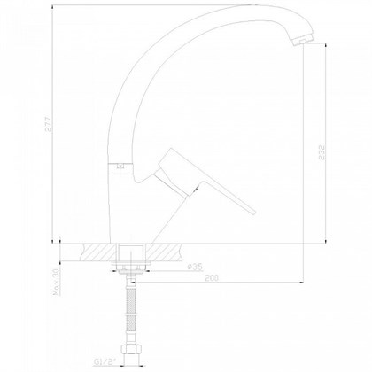 Смеситель Decoroom DR69 для кухонной мойки, DR69021 - фото 117148