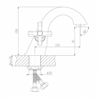 Смеситель Decoroom DR47 для раковины, DR47011 - фото 117160