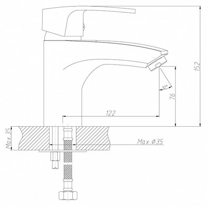 Смеситель Decoroom DR67 для раковины с гигиеническим душем, DR67015 - фото 117184