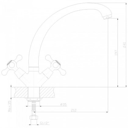 Смеситель Decoroom DR49 для кухонной мойки, DR49029 - фото 117250