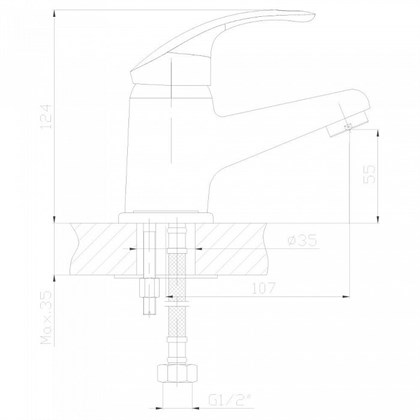 Смеситель Decoroom DR68 для раковины, DR68011 - фото 117258