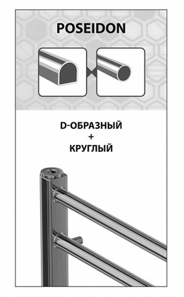 Полотенцесушитель водяной Lemark Poseidon П7 500x600 - фото 117564