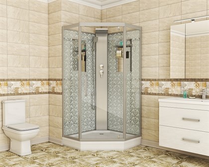 Душевая кабина Niagara Luxe NG-7717WBK 100х100х210 стекло прозрачное - фото 121027