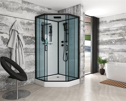 Душевая кабина Niagara Premium NG-6901-01D BLACK 90х90х220 стекло тонированное - фото 121034