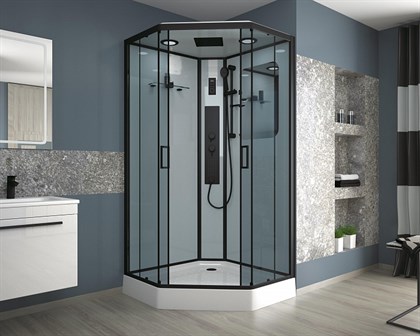 Душевая кабина Niagara Premium NG-6901-01GD BLACK 90х90х220 стекло тонированное - фото 121091