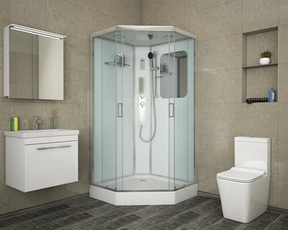 Душевая кабина Niagara Premium NG-6002-01GD 100х100х220 стекло прозрачное - фото 121106