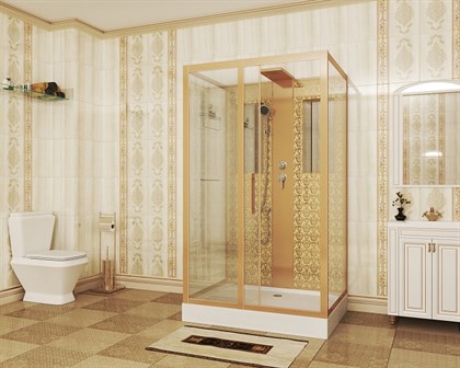 Душевая кабина Niagara Luxe NG-7711GBK 90х120х210 стекло прозрачное - фото 121110