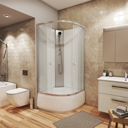 Душевая кабина Niagara Eco NG-7308-08BK 90x90x200 стекло матовое - фото 121114