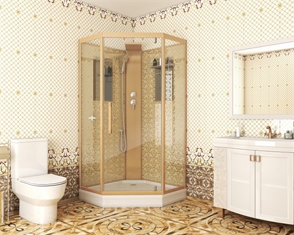 Душевая кабина Niagara Luxe NG-7799GBK 90х90х210 стекло прозрачное - фото 121120