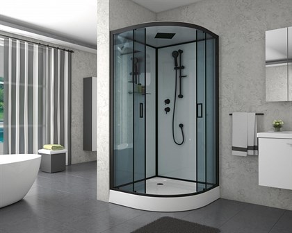 Душевая кабина Niagara Premium NG-6902-01 BLACK 100х100х210 стекло тонированное - фото 121127