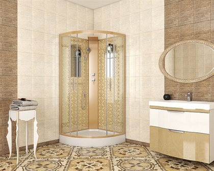 Душевая кабина Niagara Luxe NG-7715GBK 90х90х210 стекло прозрачное - фото 121247