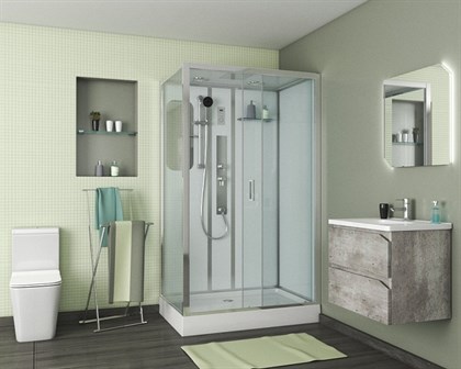 Душевая кабина Niagara Premium NG-6012-01GQL 120х80х210 левая стекло прозрачное - фото 121380