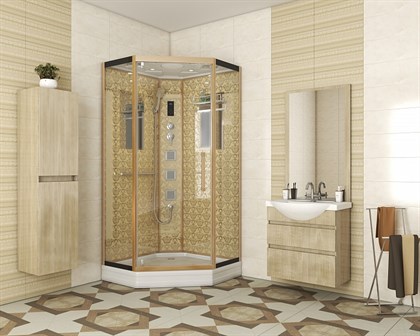 Душевая кабина Niagara Luxe NG-7717G 100х100х215 стекло прозрачное - фото 121498