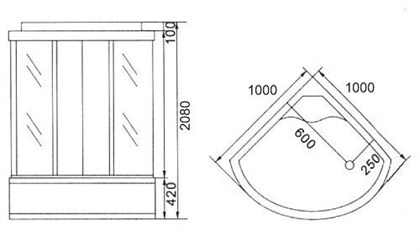 Душевая кабина Niagara NG-309 100x100 см мозаика - фото 121691