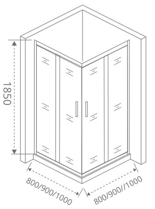 Душевой уголок GOOD DOOR Infinity CR-90-C-CH - фото 121797
