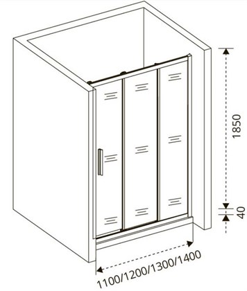 Душевая дверь в нишу GOOD DOOR Orion WTW-100-C-CH - фото 121876