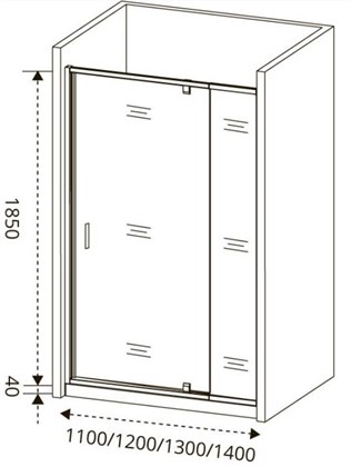 Душевая дверь в нишу GOOD DOOR Orion WTW-PD-110-C-CH - фото 121898