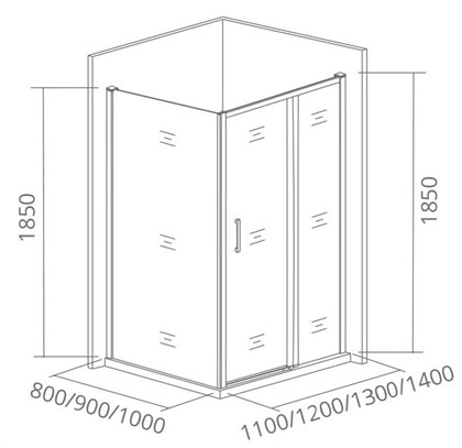 Боковая перегородка GOOD DOOR Latte SP-80-G-WE - фото 121944