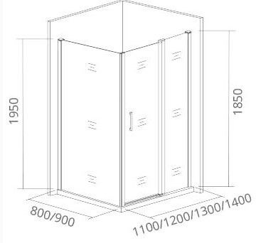 Боковая перегородка GOOD DOOR Antares SP-90-W-CH - фото 122010