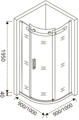 Душевой уголок GOOD DOOR Altair R-90-C-CH - фото 122038
