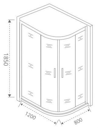 Душевой уголок GOOD DOOR Jazz R-120-G-BR - фото 122079
