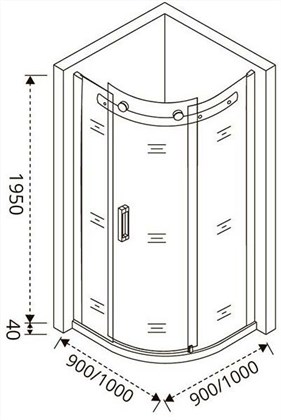 Душевой уголок GOOD DOOR Galaxy R-90-C-CH - фото 122116